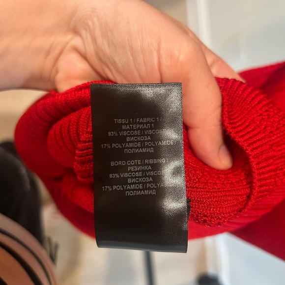 Balmain Red Ribbed Dress - Picture 11 of 12